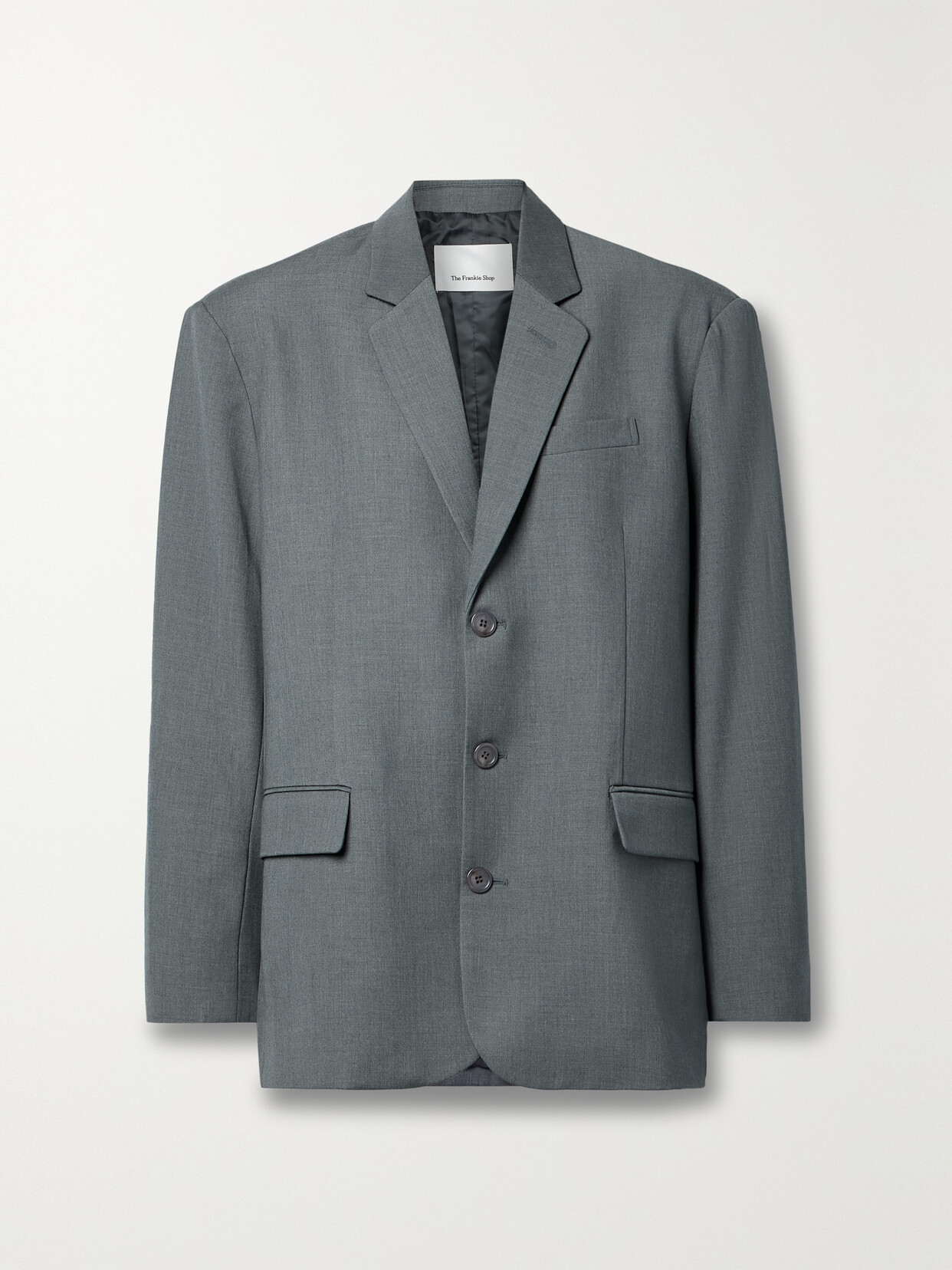 The Frankie Shop Gelso Oversized Tencel™ Lyocell-blend Blazer In Gray