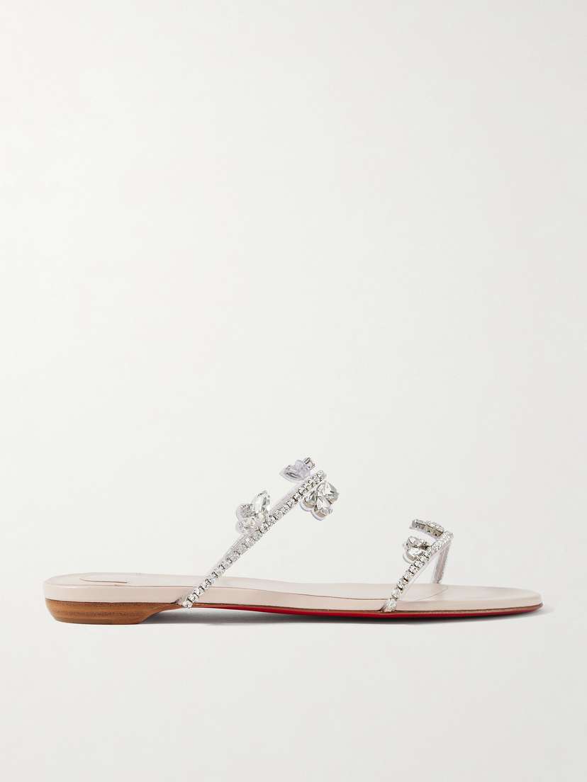 Christian Louboutin Just Queenie Crystal-embellished Pvc Sandals
