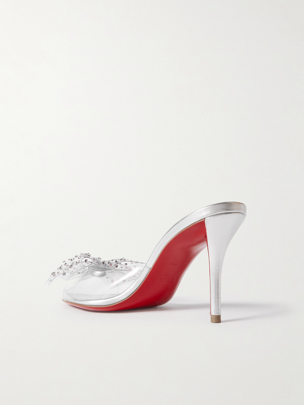 CHRISTIAN LOUBOUTIN AQUA STRASS 80 CRYSTAL-EMBELLISHED PVC SANDALS
