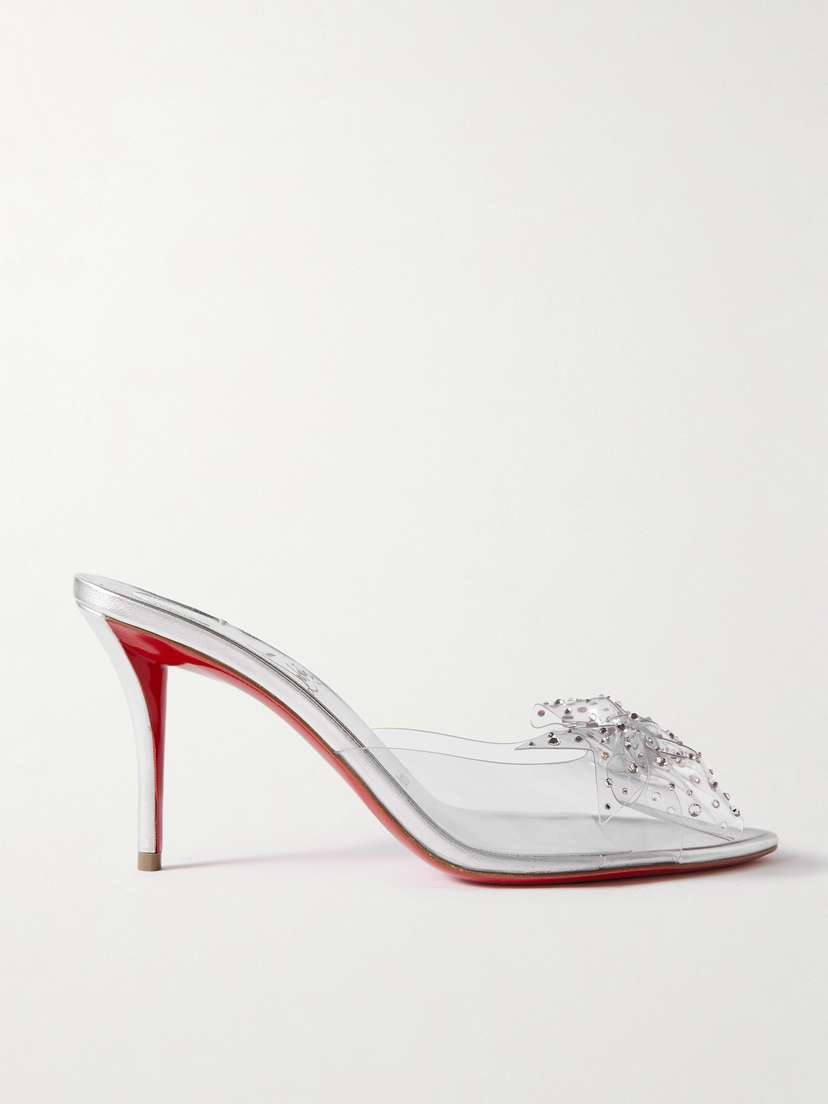 Christian Louboutin Aqua Strass 80 Crystal-embellished Pvc Sandals