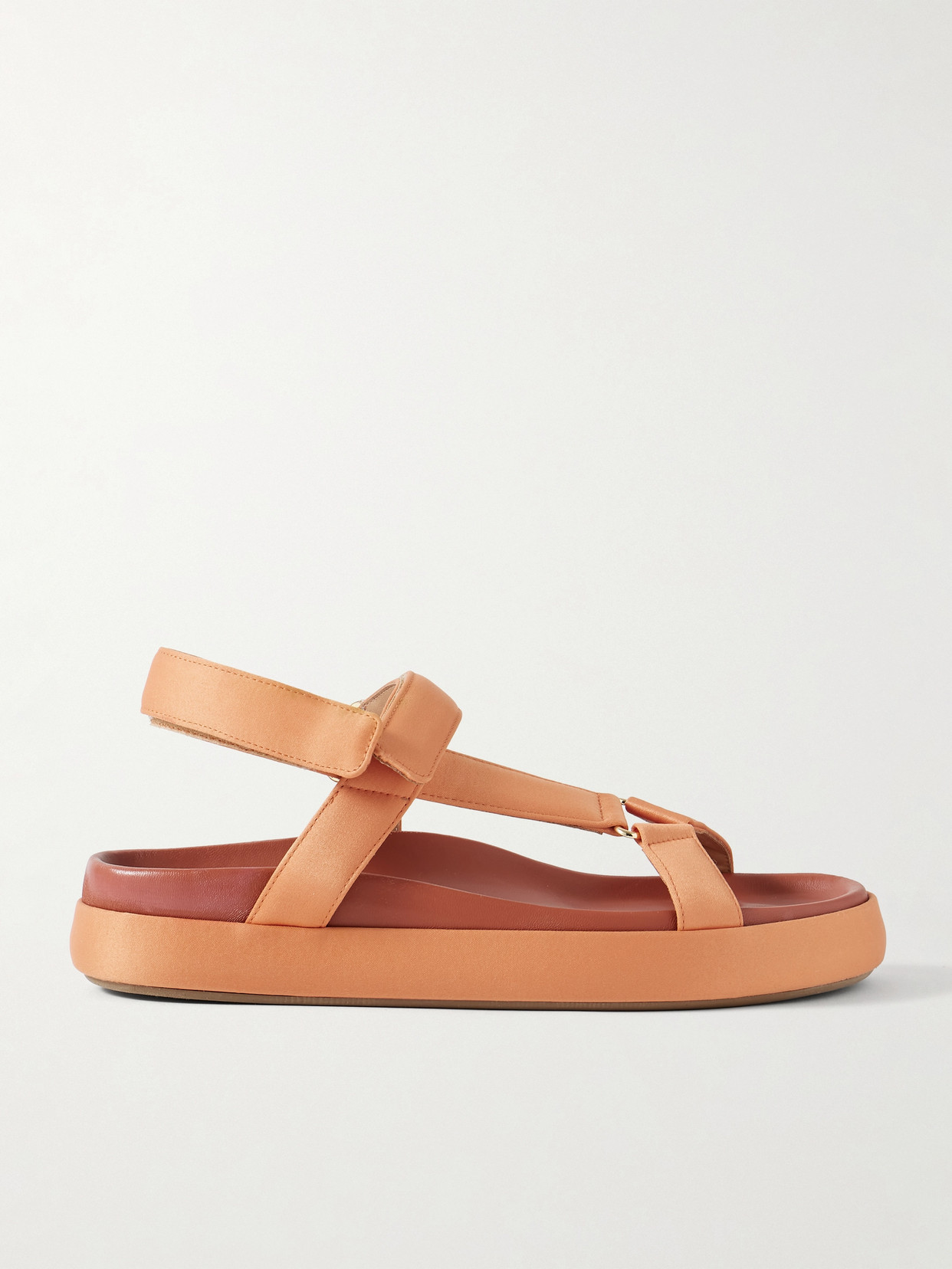 Ulla Johnson Astra Sport Satin Sandal In Brown