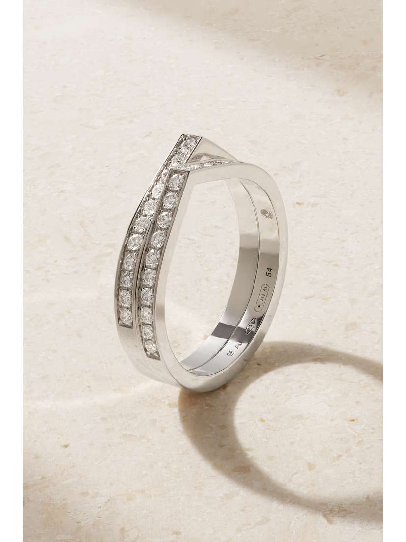Repossi Antifer 18-karat White Gold Diamond Ring