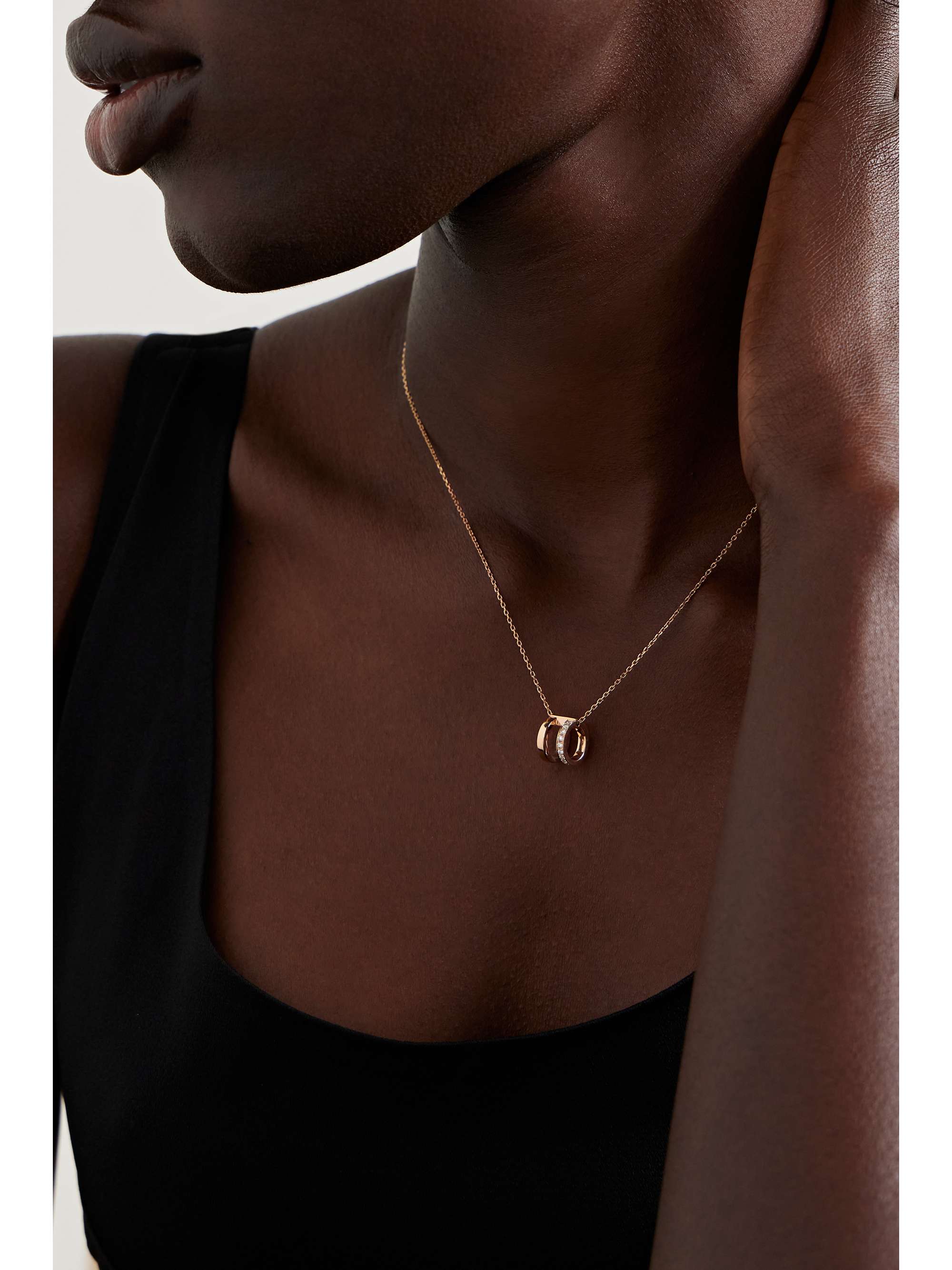 REPOSSI Berbère 18-karat rose gold diamond necklace | NET-A-PORTER