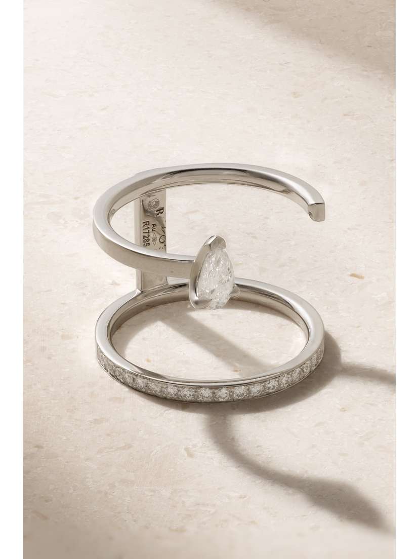 Repossi Serti Sur Vide 18-karat White Gold Diamond Ring