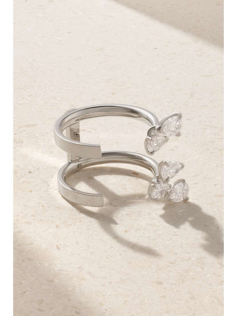 Repossi Serti Sur Vide 18-karat White Gold Diamond Ring