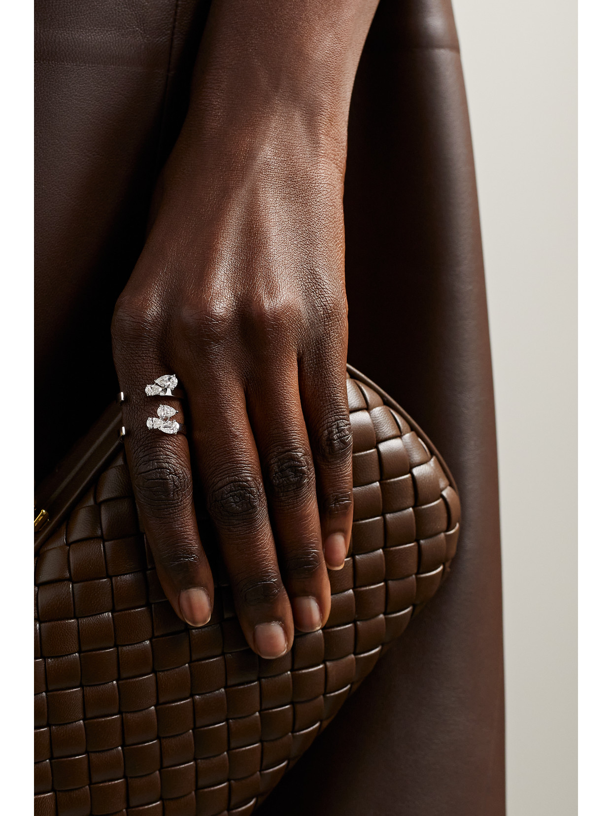 Repossi Serti Sur Vide 18-karat White Gold Diamond Ring In Silver