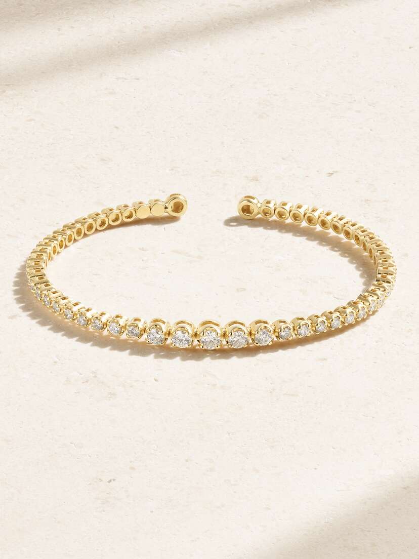 Jennifer Meyer 18-karat Gold Diamond Tennis Cuff