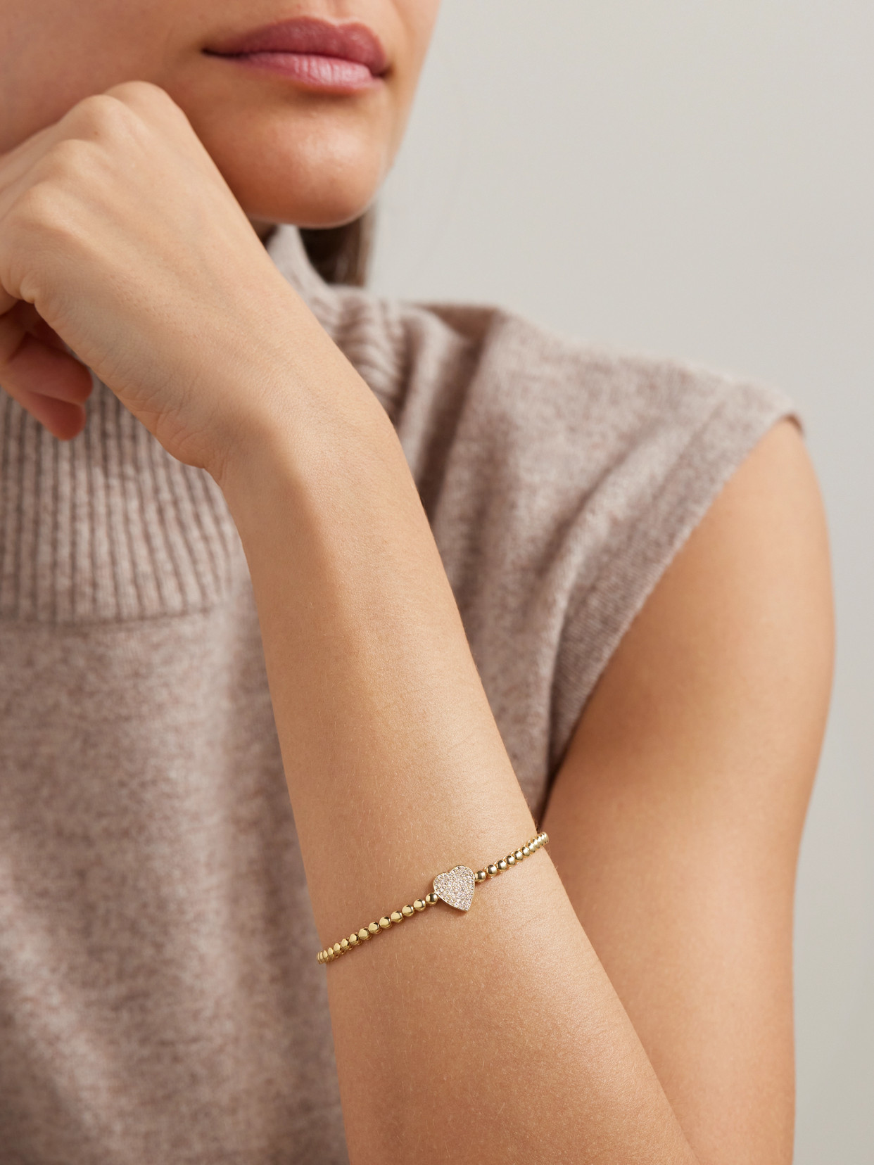 Jennifer Meyer Mini 18-karat Gold Diamond Tennis Bracelet In Gold