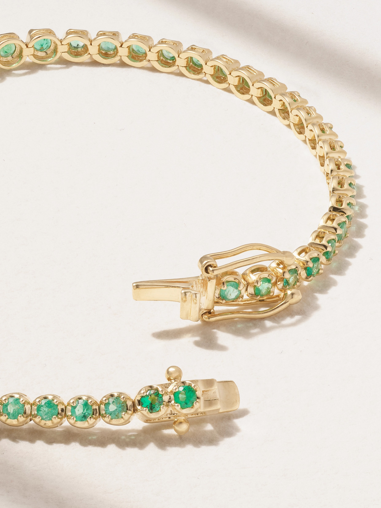 Jennifer Meyer 18-karat Gold Emerald Tennis Bracelet In Gold