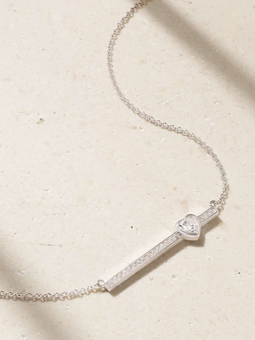 Jennifer Meyer 18-karat White Gold Diamond Necklace