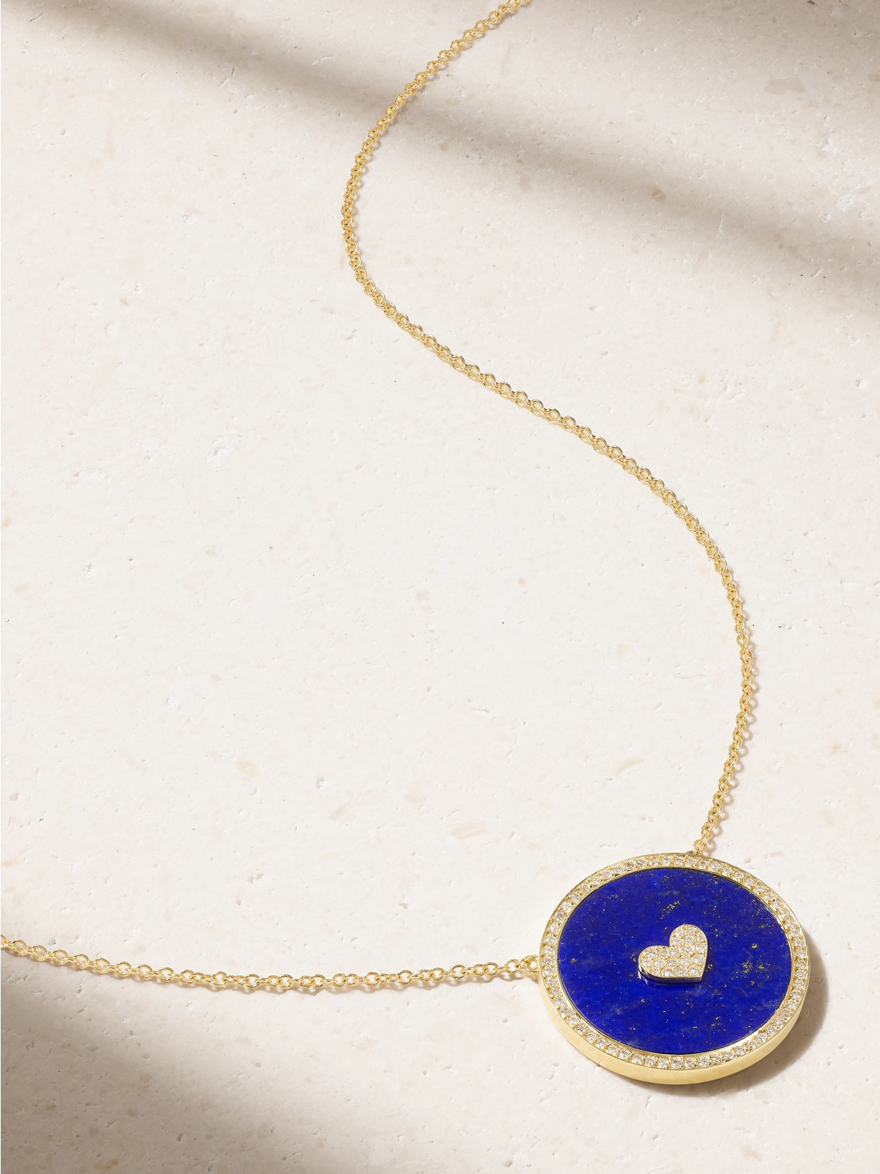 Jennifer Meyer 14-karat Gold, Lapis Lazuli And Diamond Necklace In Blue