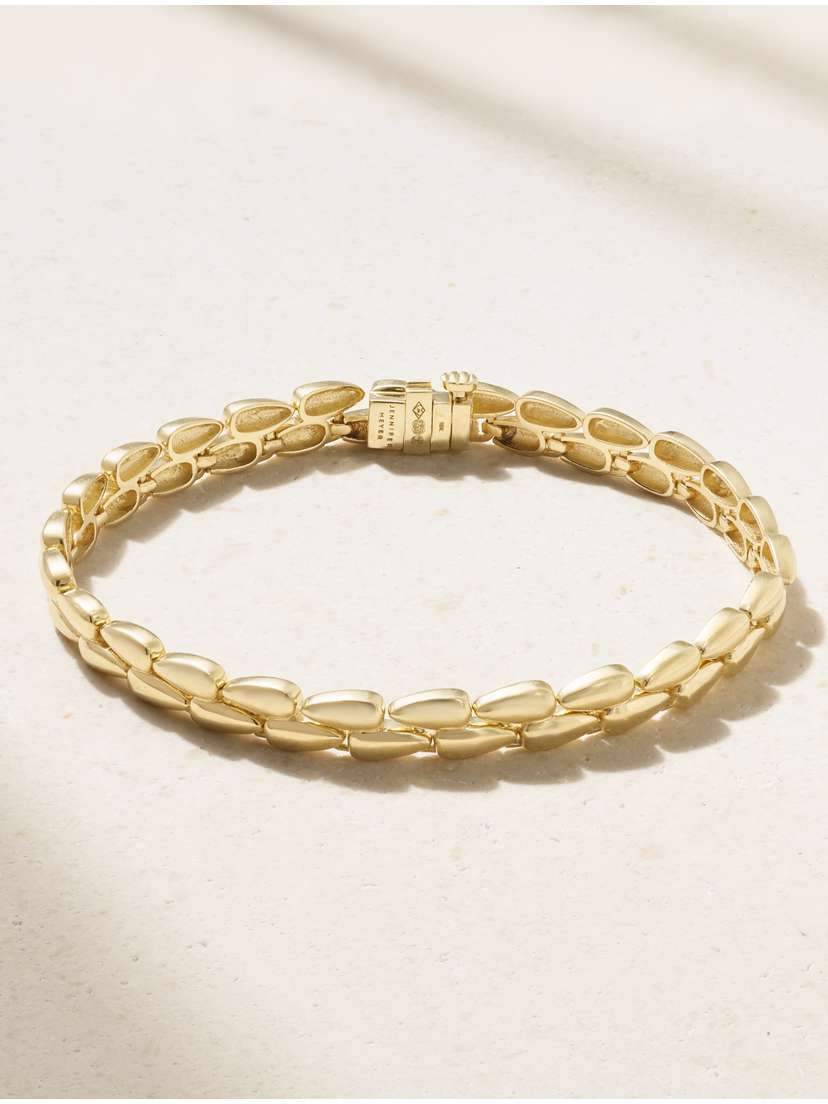 Jennifer Meyer Small Double Dome 18-karat Gold Bracelet