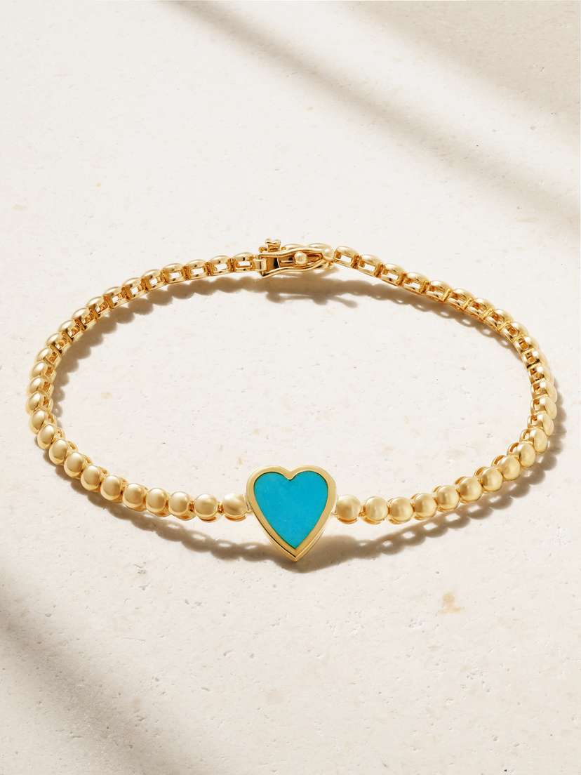 Jennifer Meyer 18-karat Gold Turquoise Bracelet