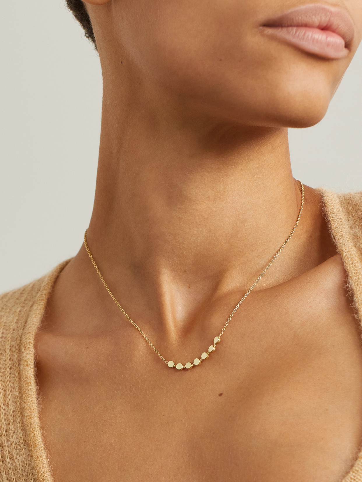 Jennifer Meyer Mini Circle Link 18-karat Gold Necklace In Gold