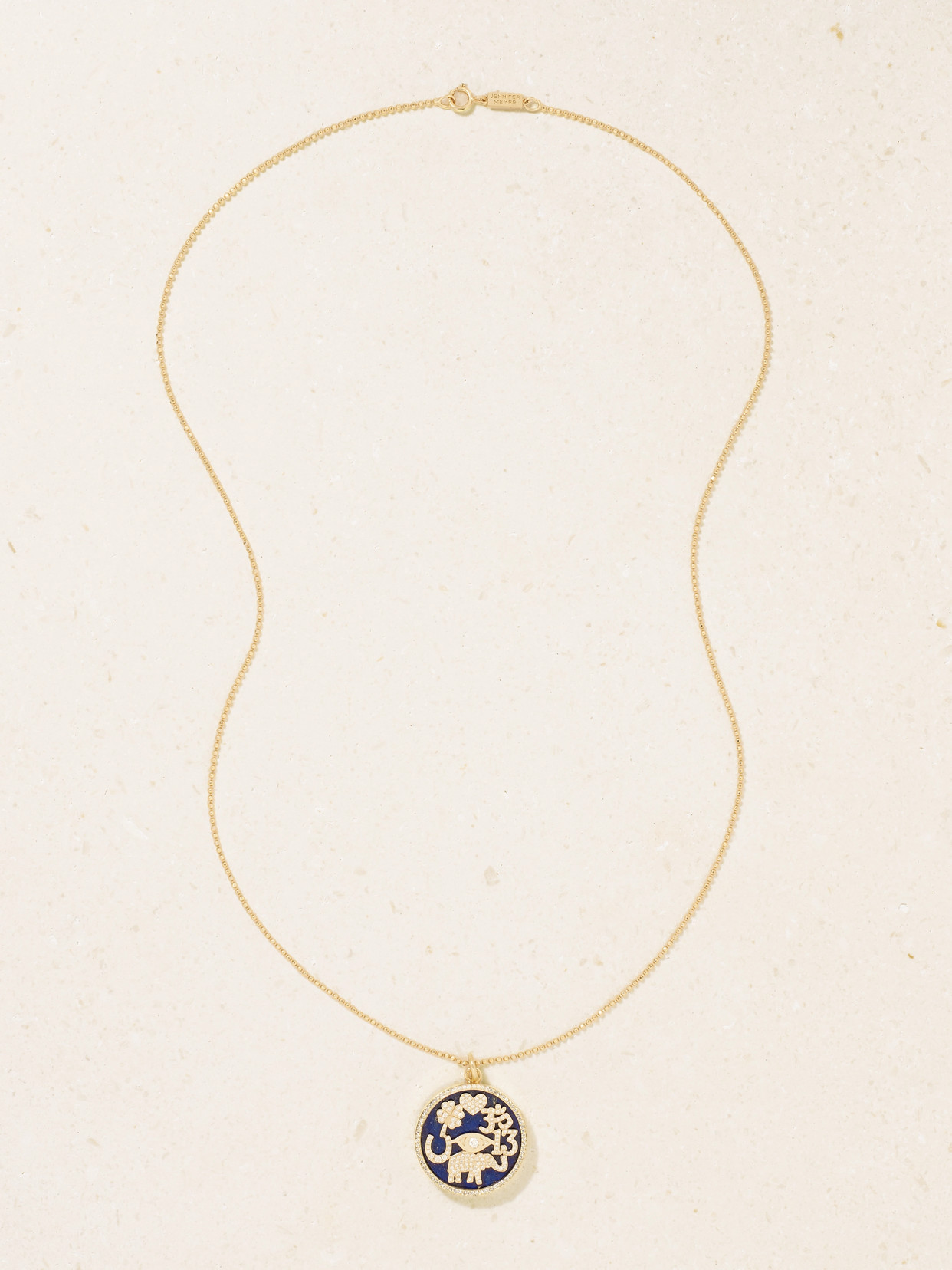 Jennifer Meyer 18-karat Gold, Lapis Lazuli And Diamond Necklace In Gold