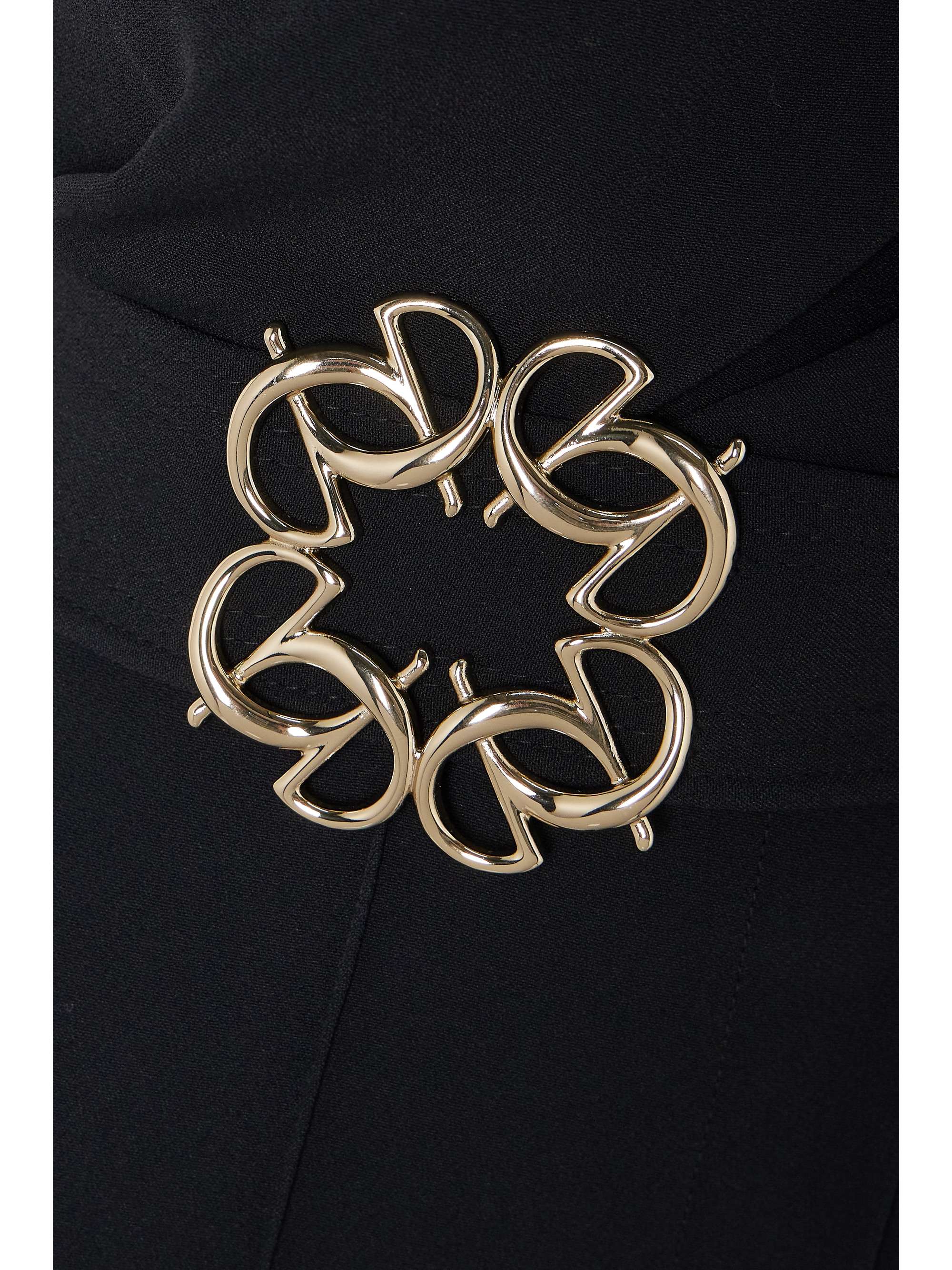 ELIE SAAB One-shoulder embellished stretch-crepe jumpsuit