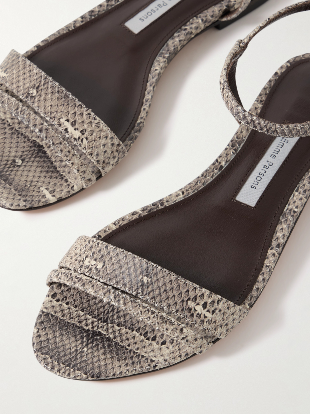 Emme Parsons Simple Suede Ankle-strap Sandals In Animal Print