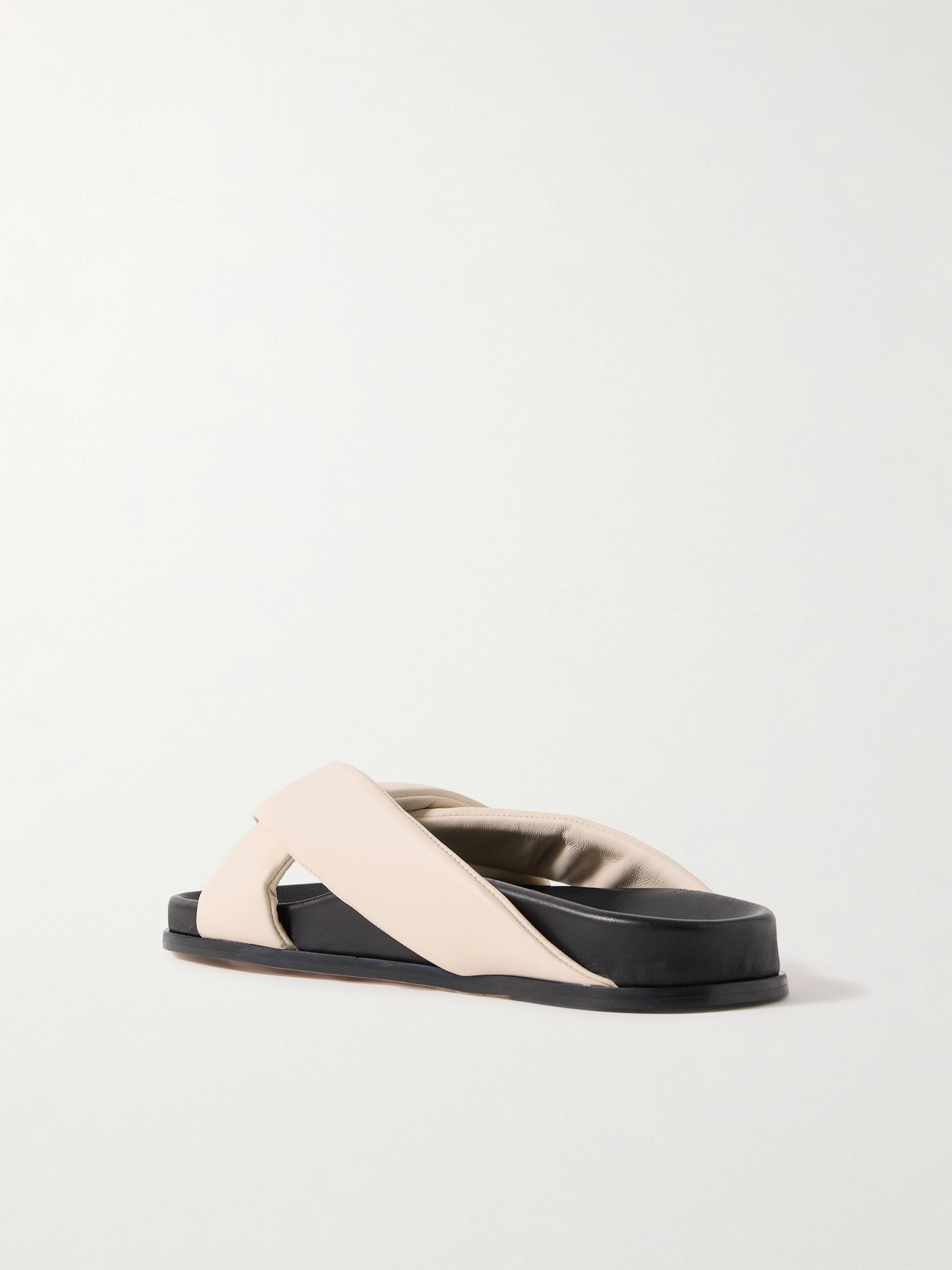 Shop Emme Parsons Leather Slides In Ivory