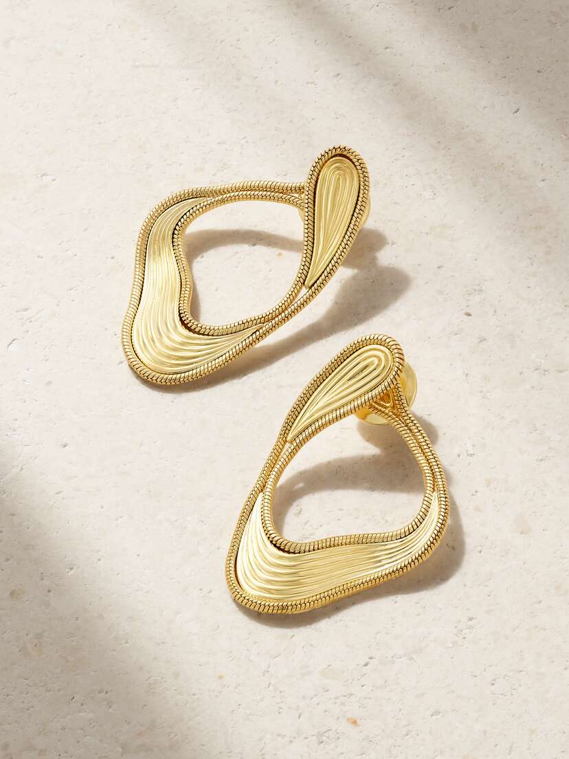 Fernando Jorge Stream Lines Loop 18-karat Gold Hoop Earrings