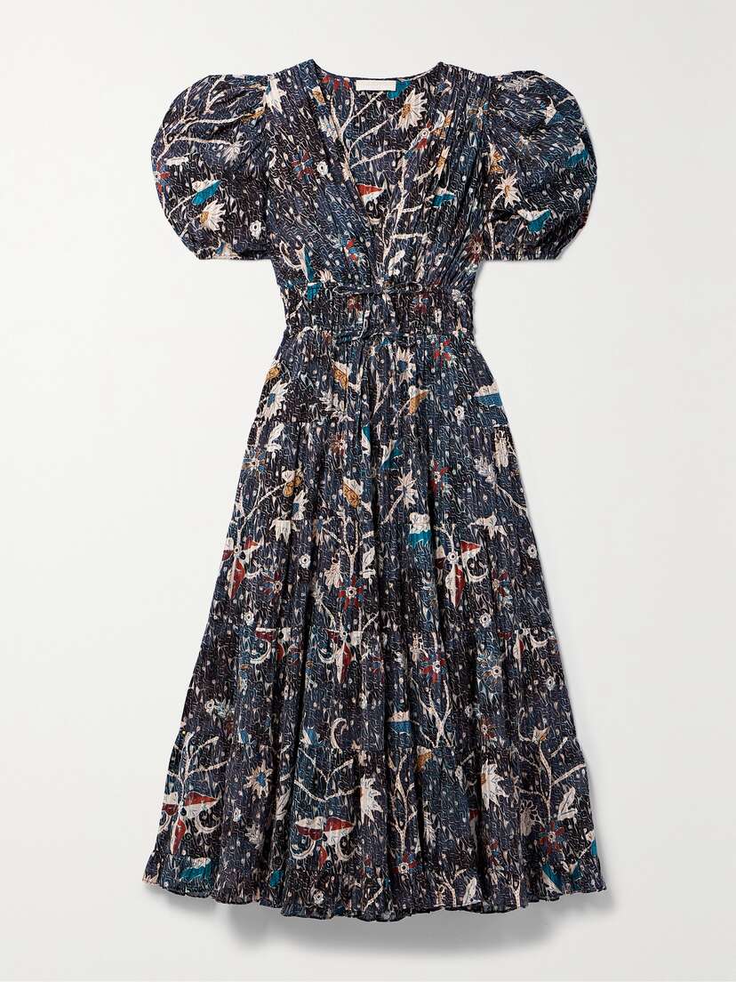 Ulla Johnson Thelma Tiered Printed Cotton-blend Voile Midi Dress