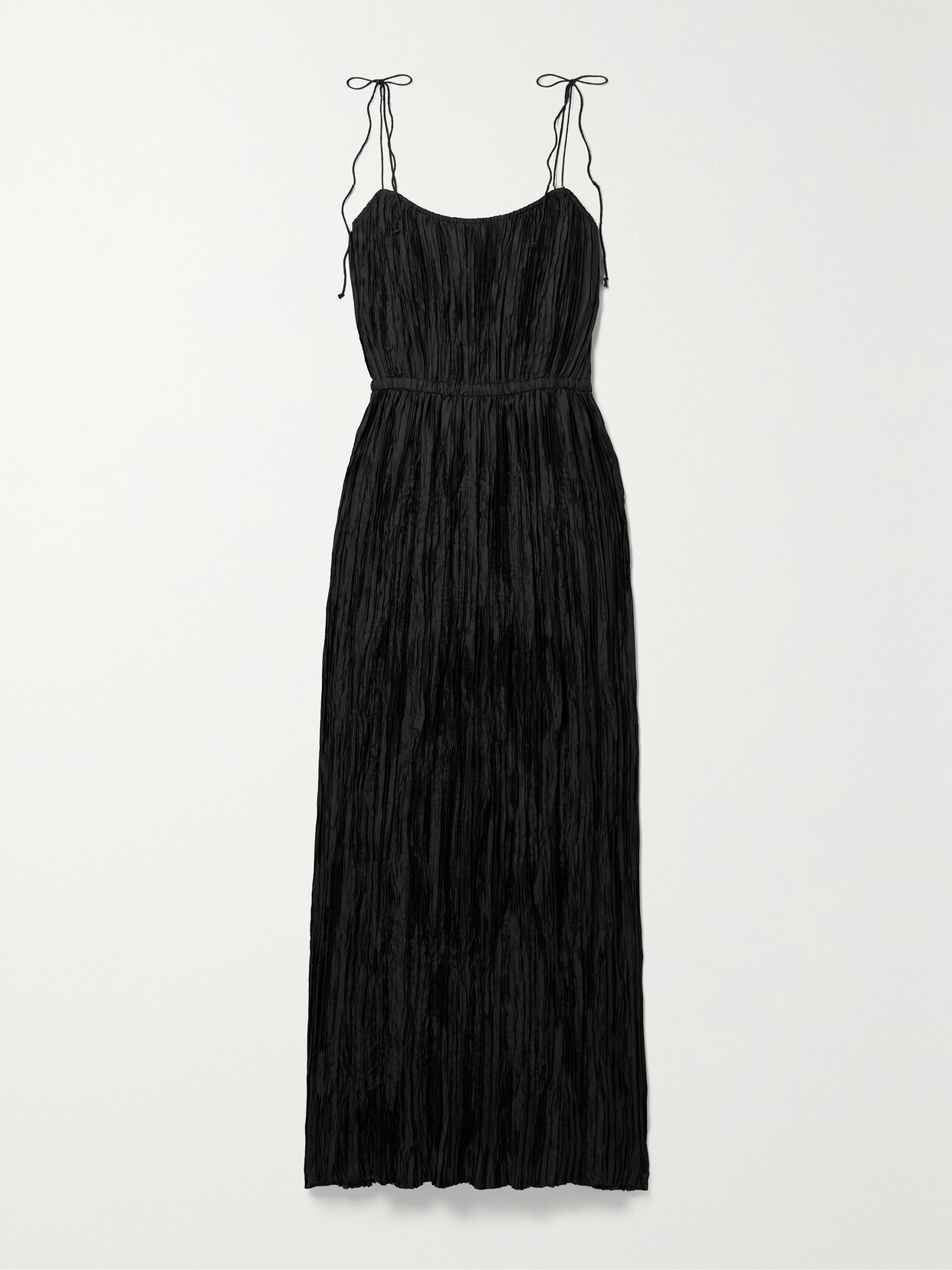 ULLA JOHNSON ORLA PLISSÉ-HABOTAI MIDI DRESS