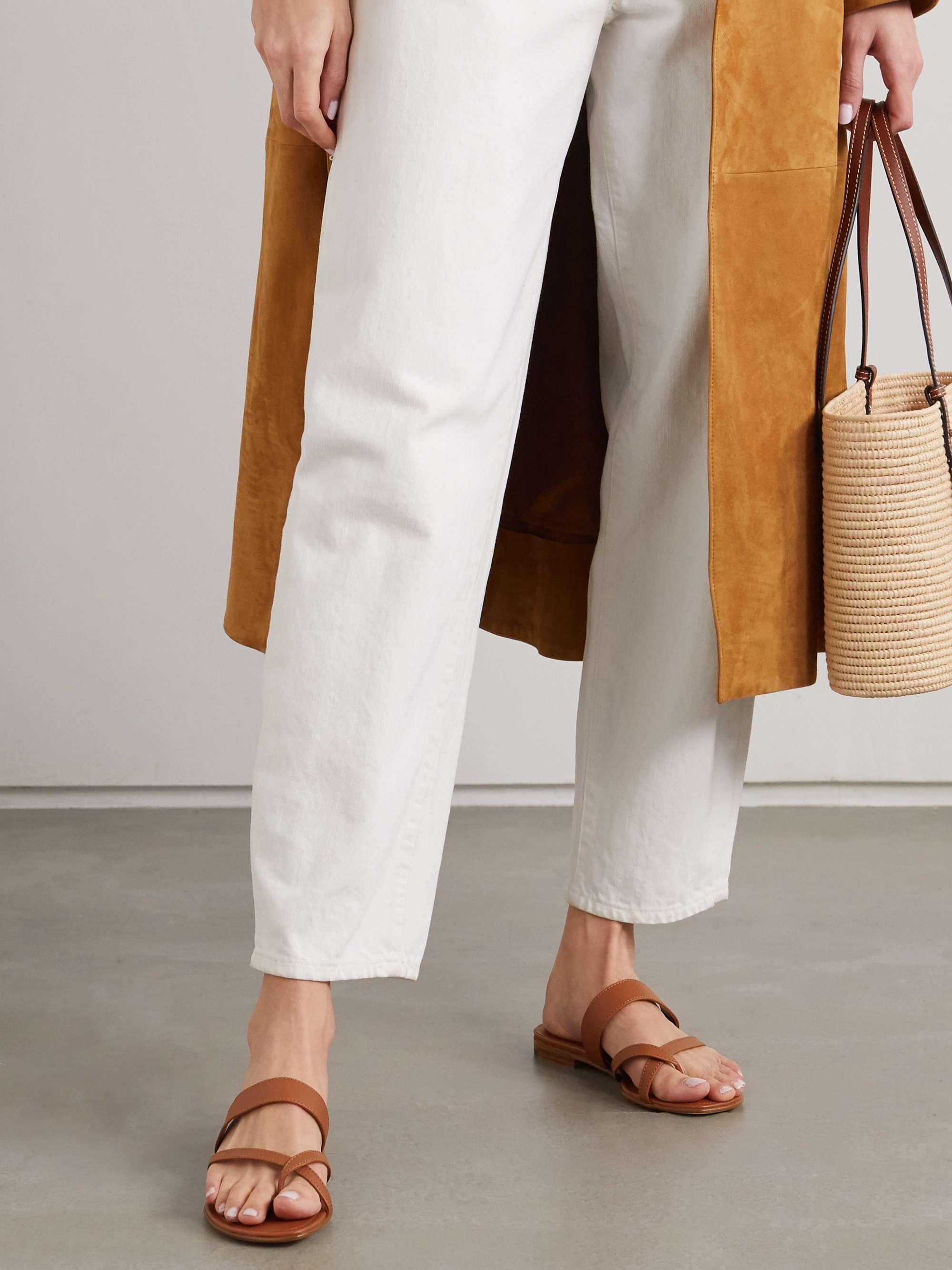 MANOLO BLAHNIK Susa レザー サンダル | NET-A-PORTER