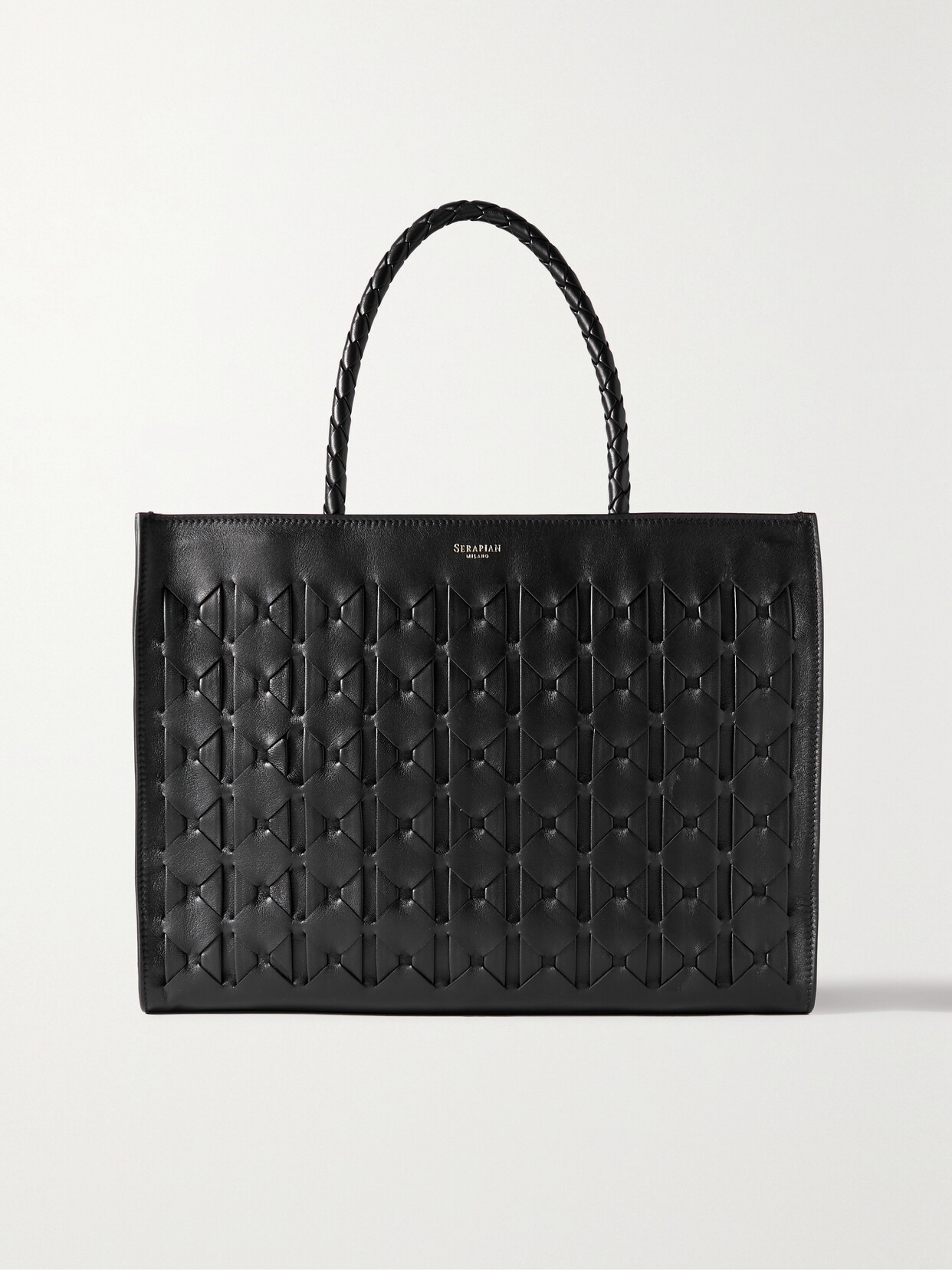 Serapian - 1928 Woven Leather Tote - Black