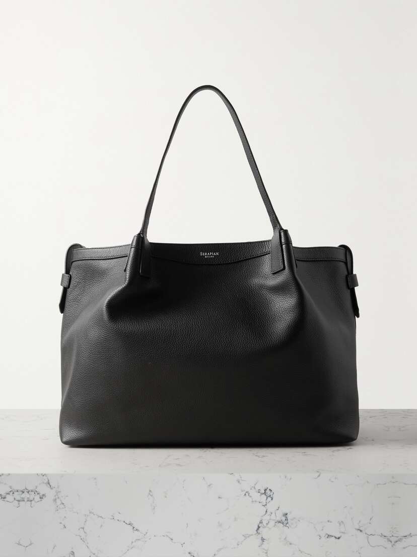 Serapian Secret Large Textured-leather Tote