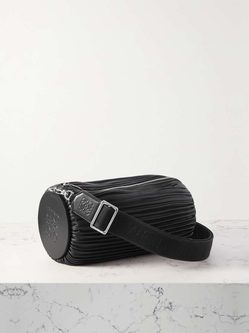 Loewe Bracelet Large Pleated Leather Shoulder Bag