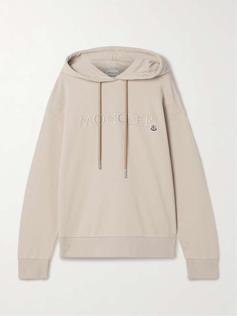 Moncler Embroidered Cotton-jersey Hoodie