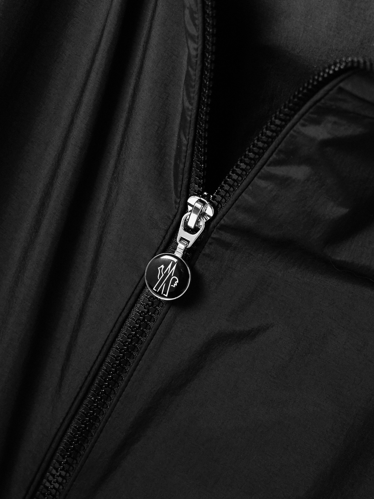 Shop Moncler Fegeo Appliquéd Shell Jacket In Black