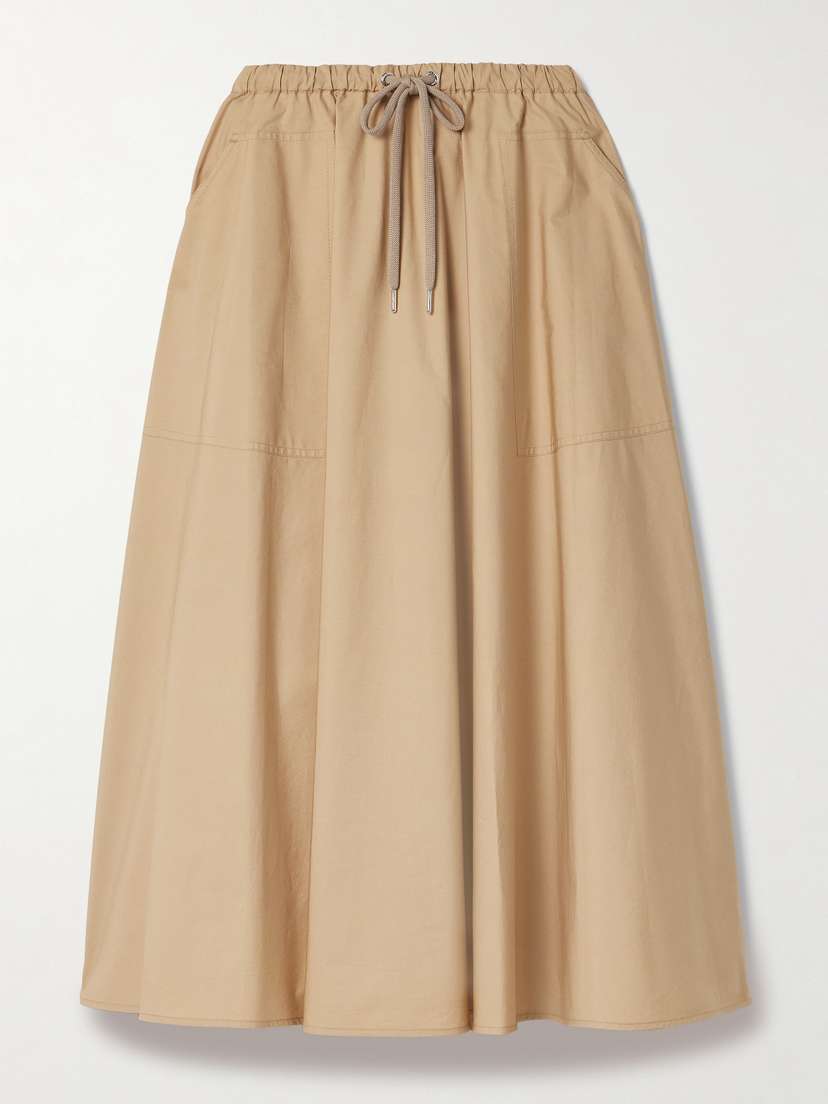 Moncler Cotton-poplin Maxi Skirt