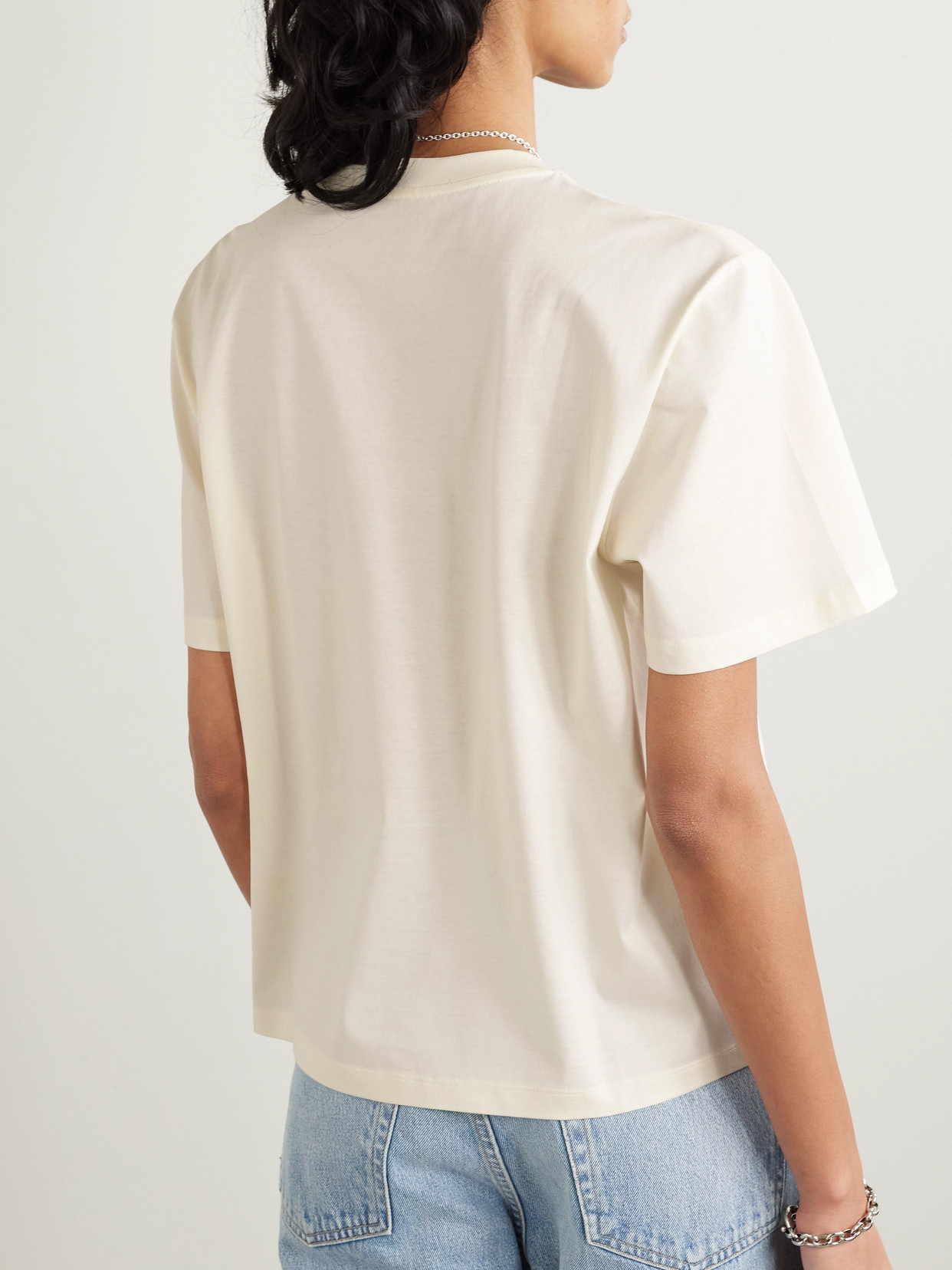 Embroidered Cotton-Jersey T-Shirt