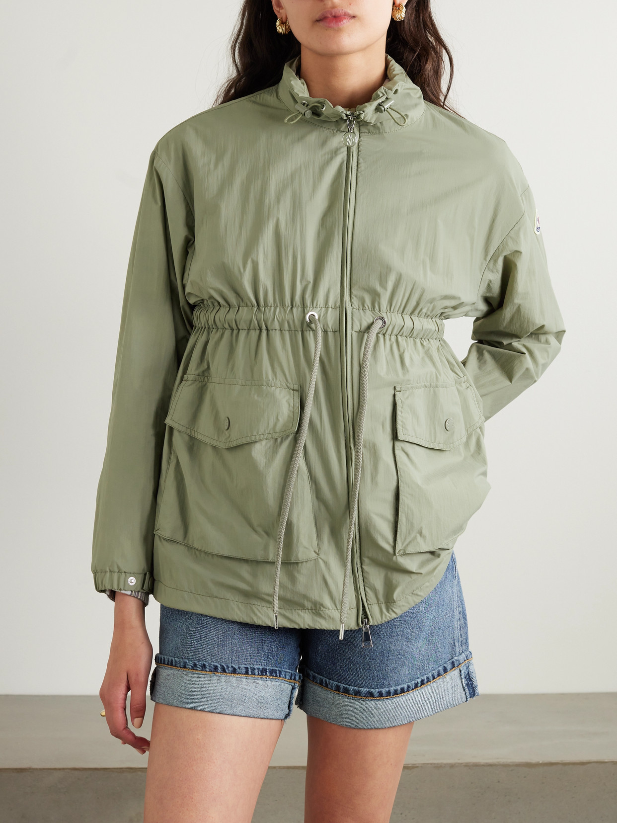 Shop Moncler Iadi Shell Parka In Green