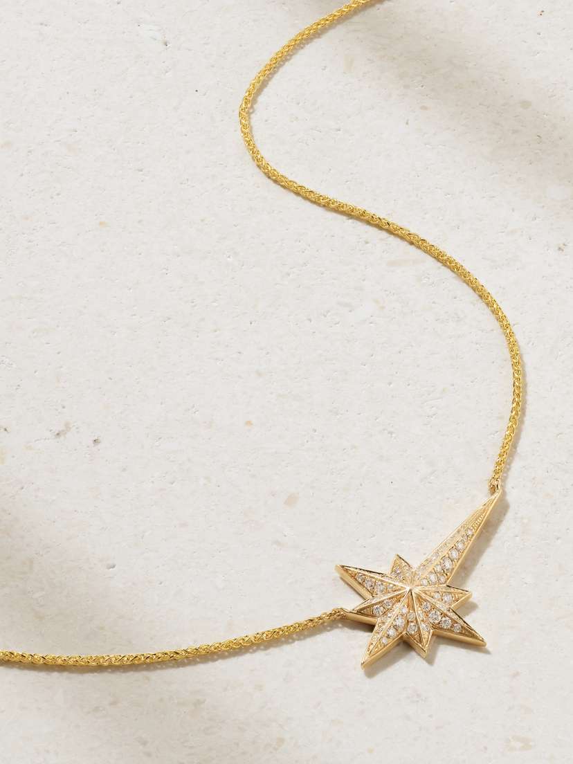 Robinson Pelham North Star Large 14-karat Gold Diamond Necklace