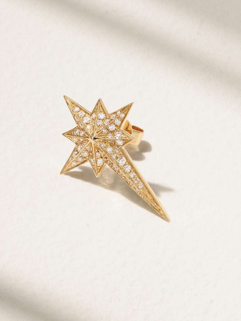Robinson Pelham North Star Large 14-karat Gold Diamond Single Earring