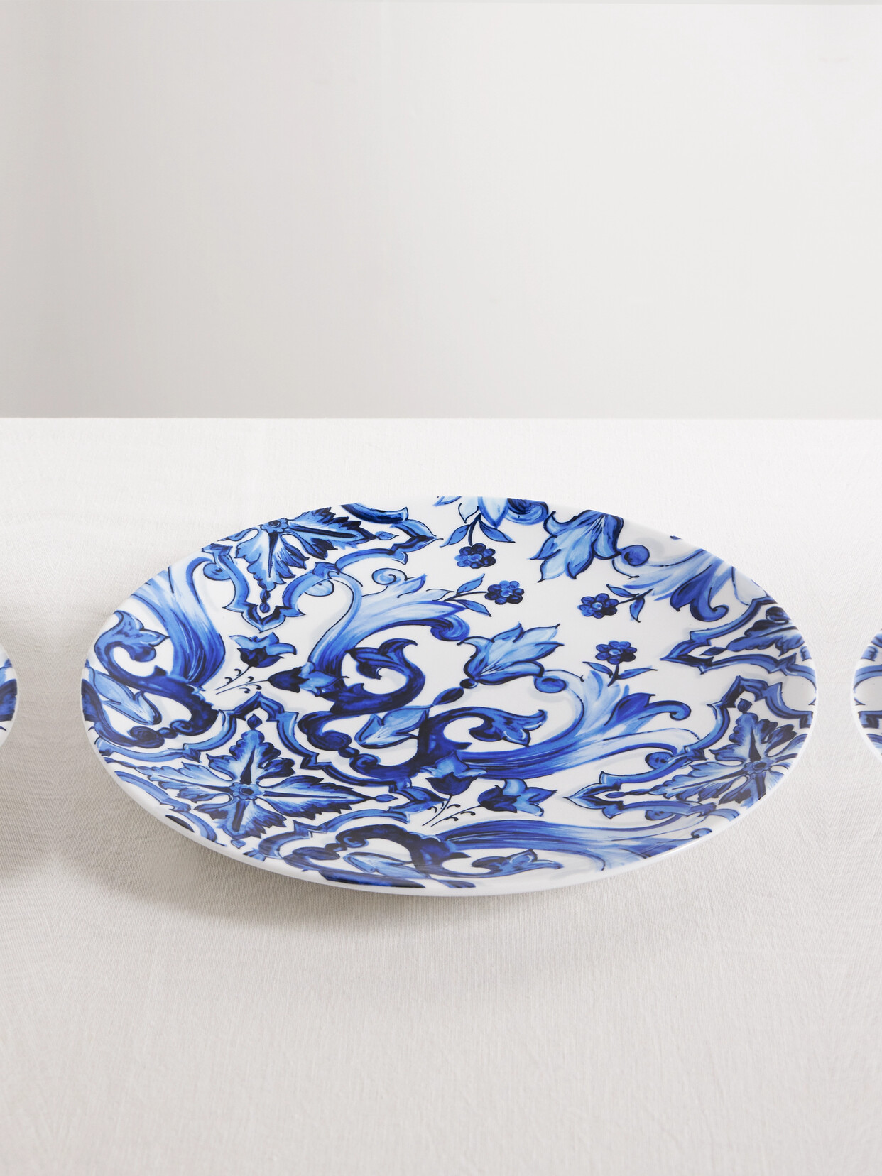Dolce & Gabbana Blu Mediterraneo-print Porcelain Charger Plate (31cm) In Blue