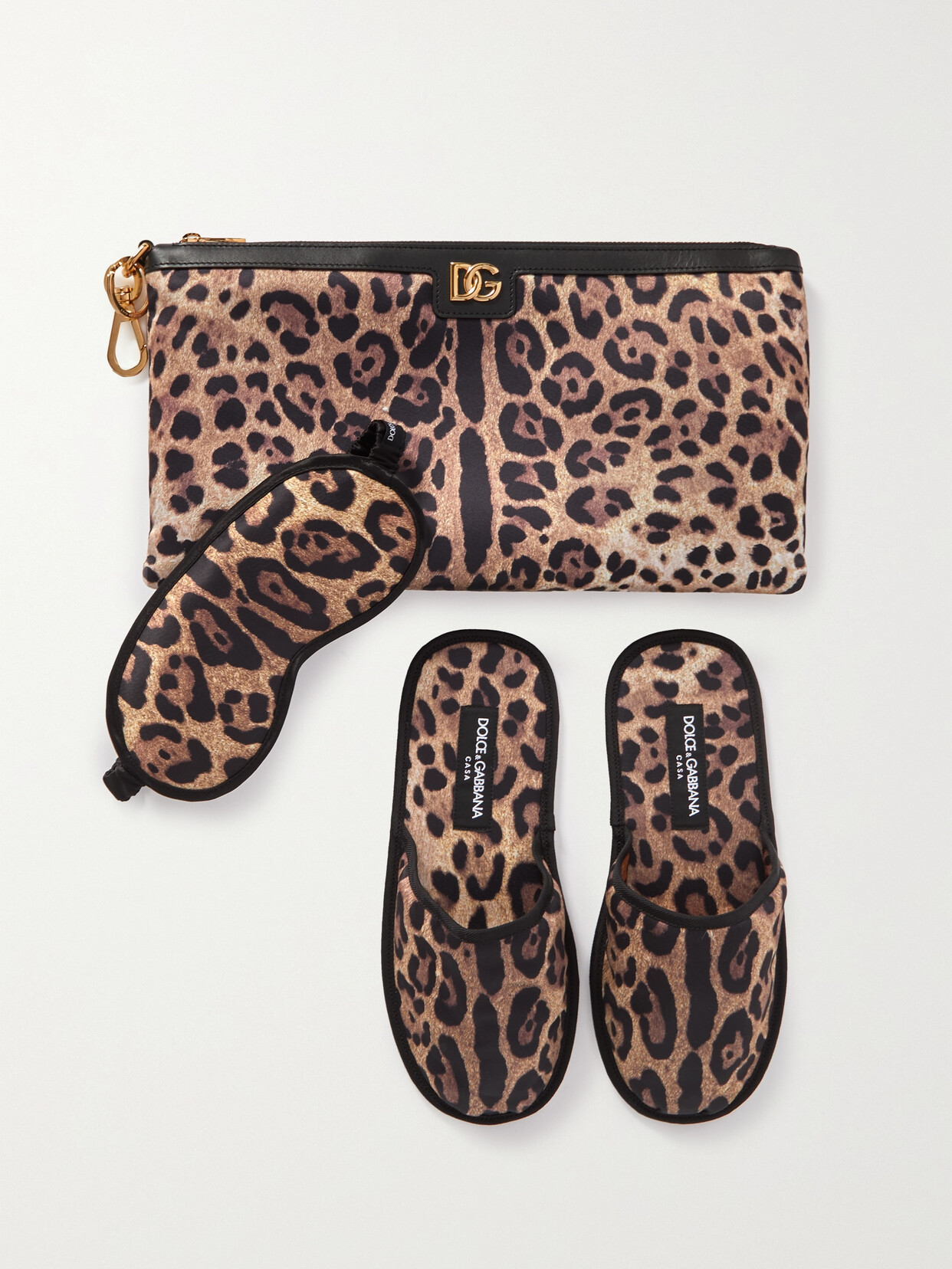 Dolce & Gabbana - Leopard-print Travel Set - Brown