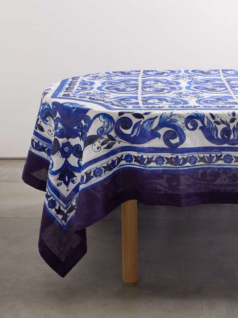 Dolce & Gabbana Printed Linen Tablecloth