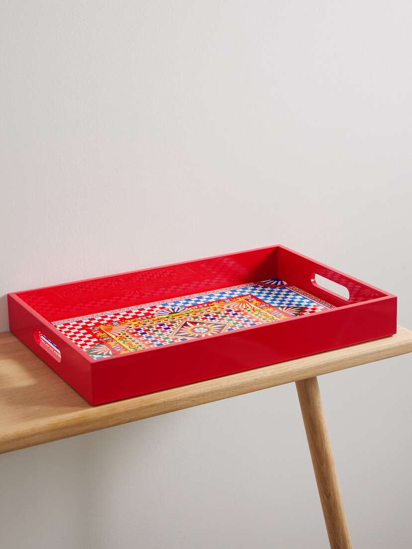 Dolce & Gabbana Printed Wood Tray