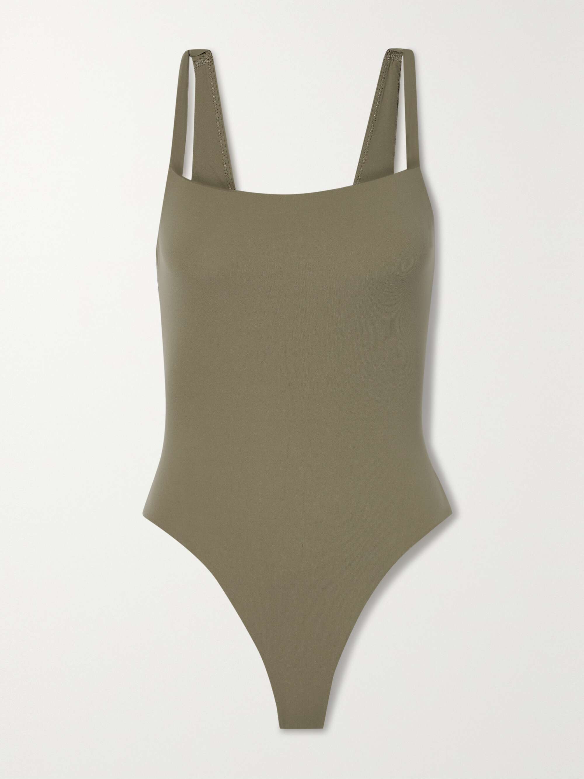 Fits Everybody Square Neck Bodysuit - Khaki