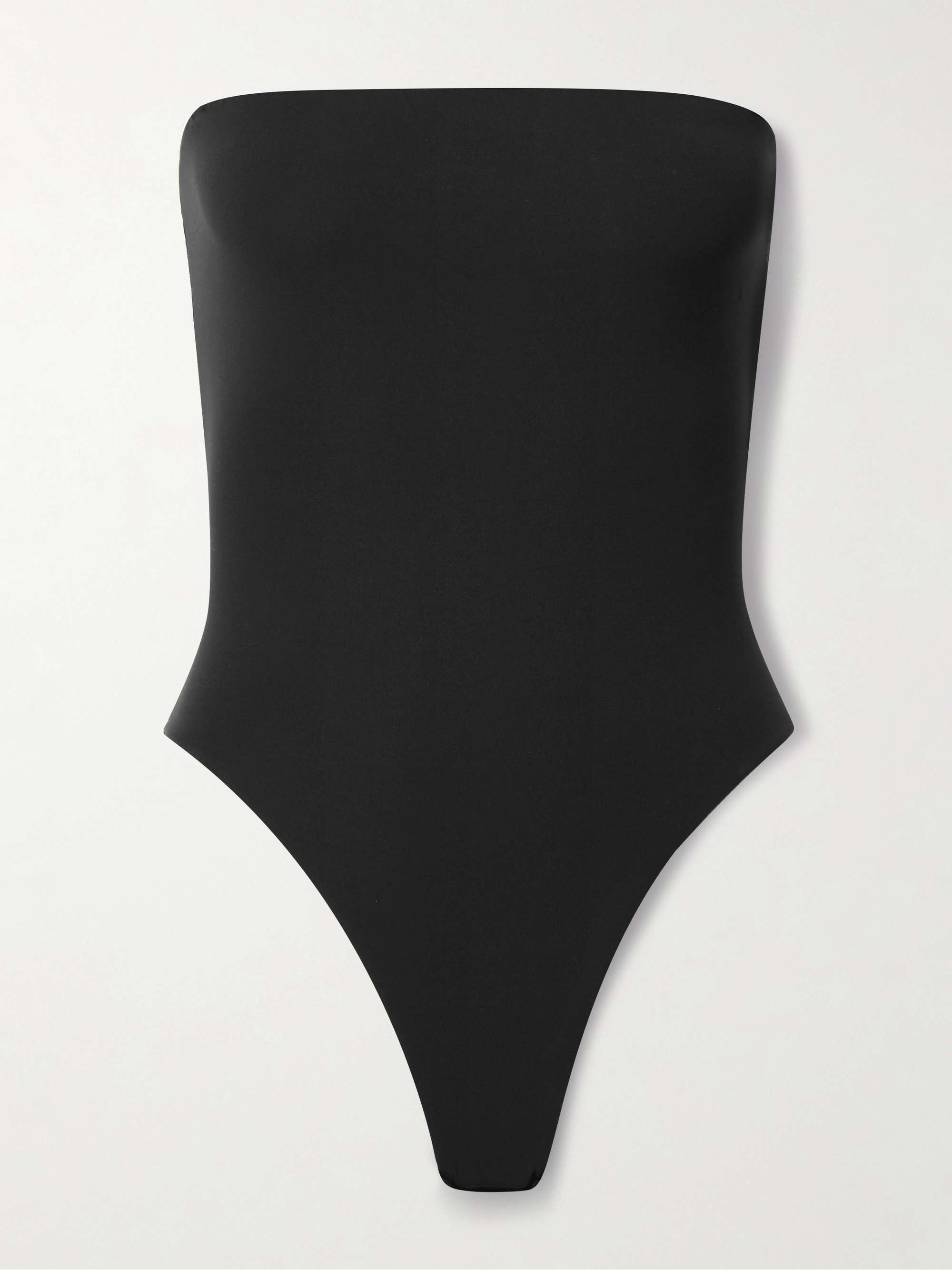 American Apparel Women's Stretch Velour Strapless Bodysuit