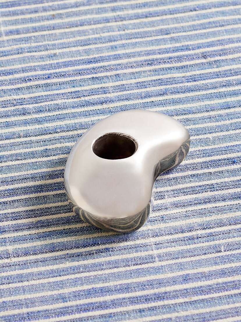 Gohar World Bean Silver-plated Candle Holder