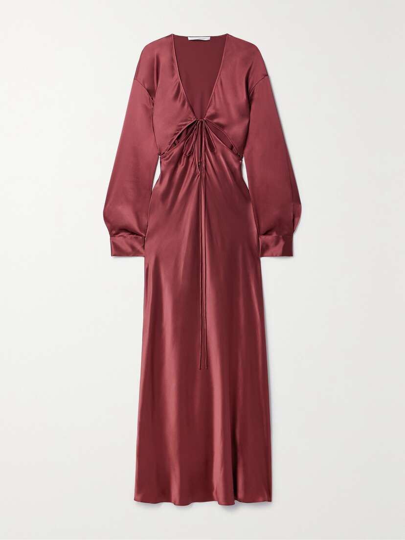 Christopher Esber Triquetra Cutout Silk-satin Maxi Dress