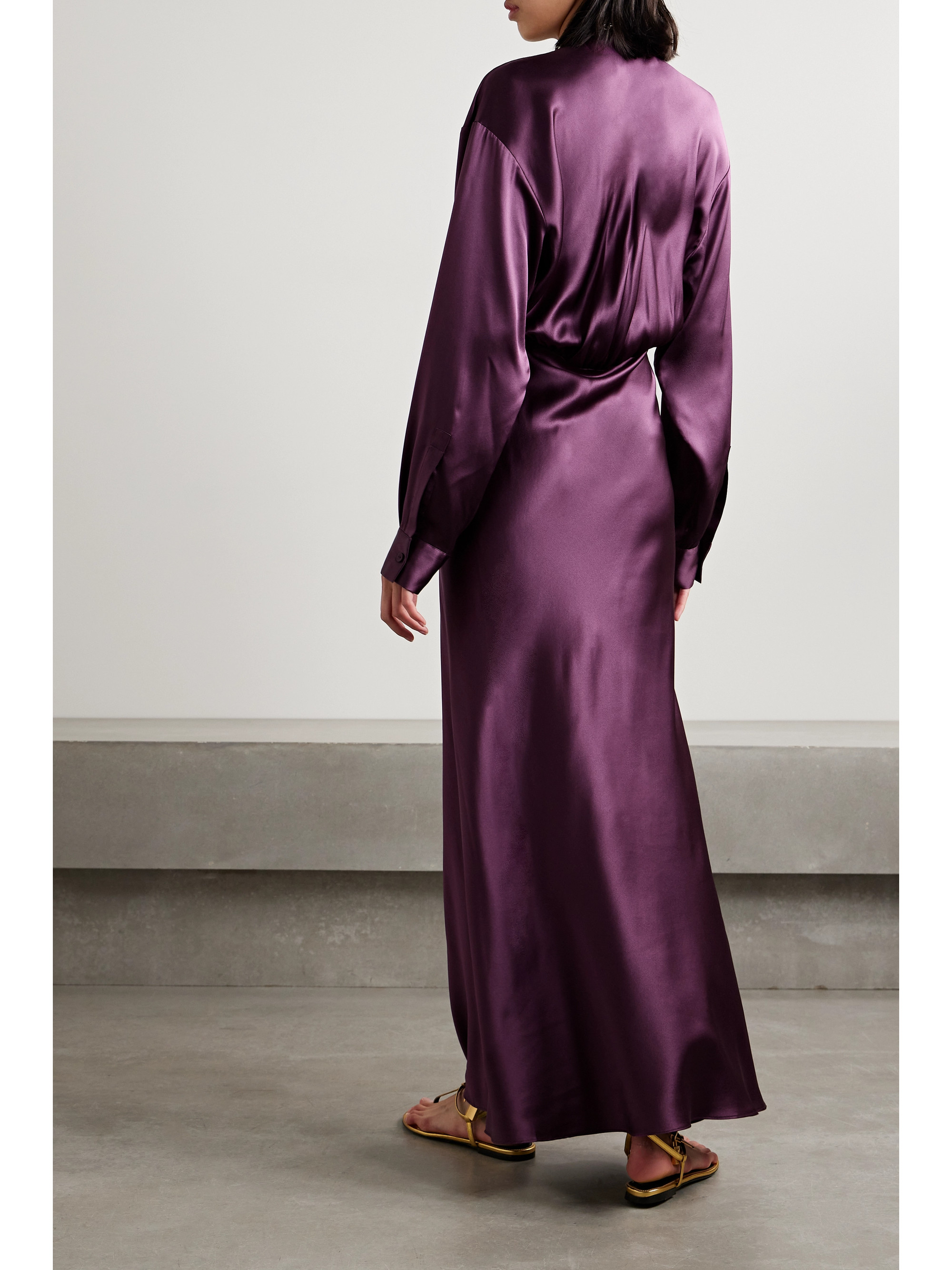 Christopher Esber Triquetra cutout silk-satin maxi dress thumbnail