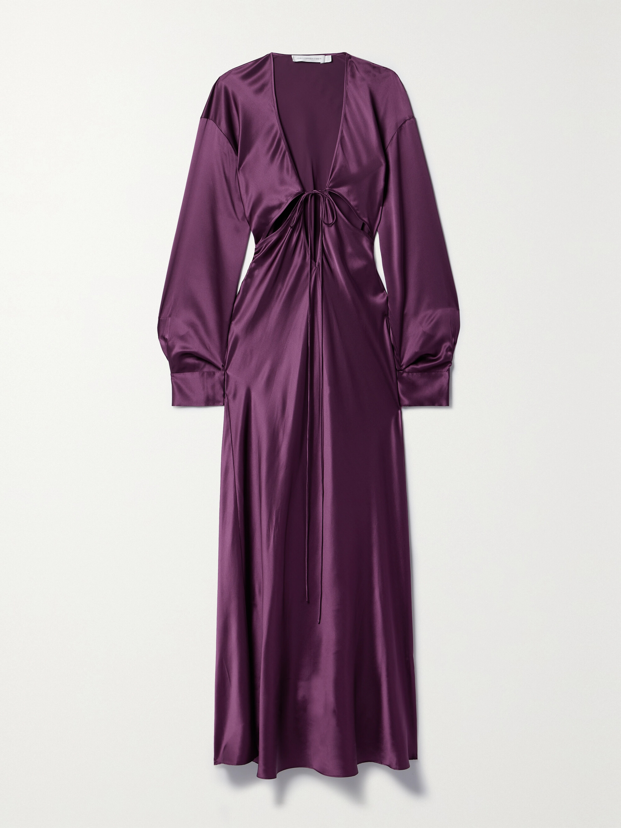 Christopher Esber Triquetra cutout silk-satin maxi dress thumbnail