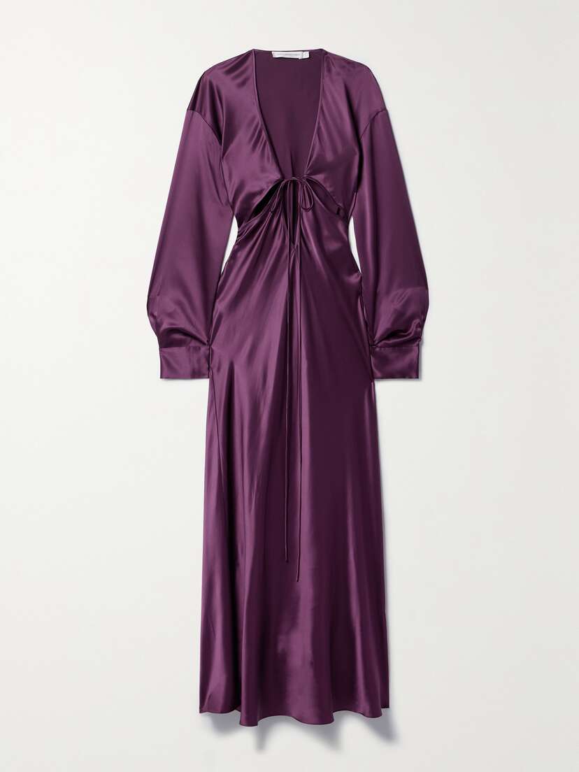 Christopher Esber Triquetra Cutout Silk-satin Maxi Dress