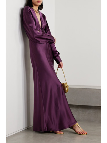 Christopher Esber Triquetra cutout silk-satin maxi dress