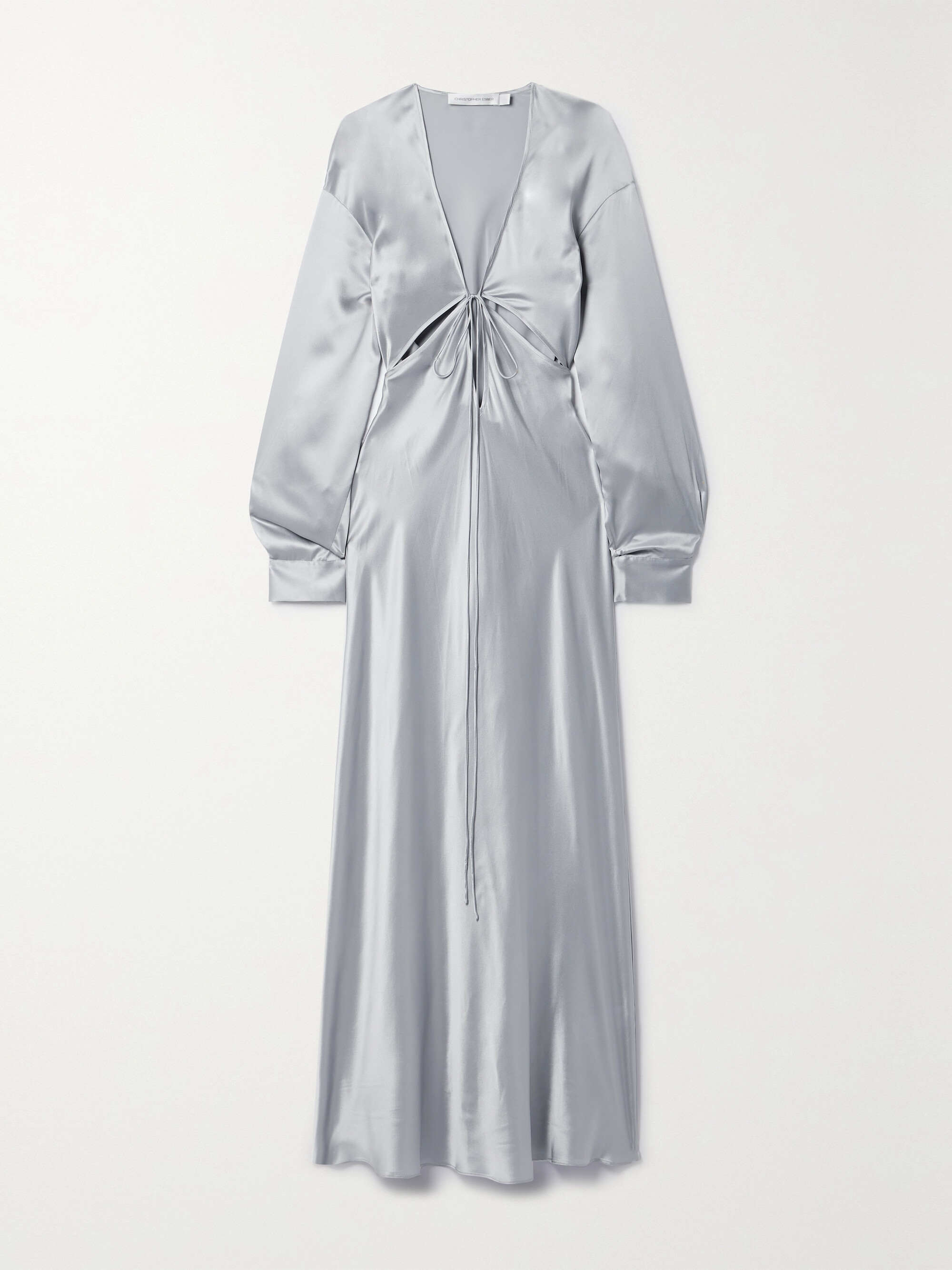 Christopher Esber Triquetra cutout silk-satin maxi dress thumbnail
