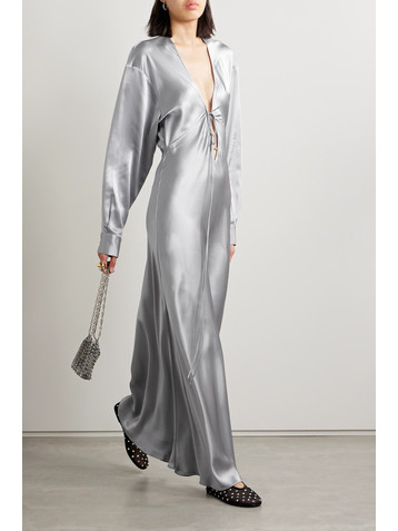 Christopher Esber Triquetra cutout silk-satin maxi dress